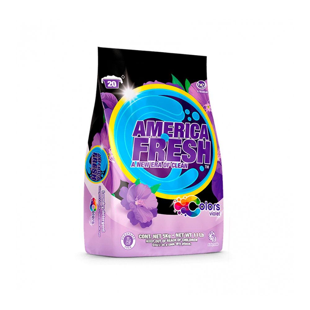 AMERICA FRESH POWDER DETERGENT VIOLET &amp; COLORS 4X5KG