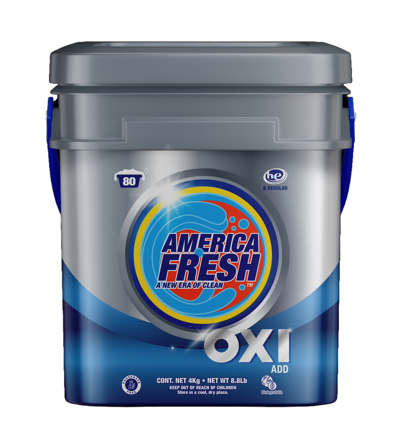 AMERICA FRESH POWDER DETERGENT ROSES &amp; OXY 1X4KG BUCKET