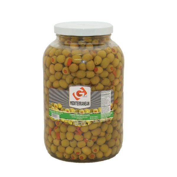GLOBAL MEDITERRANEAN PITTED MANZANILLA OLIVES 4X1GAL