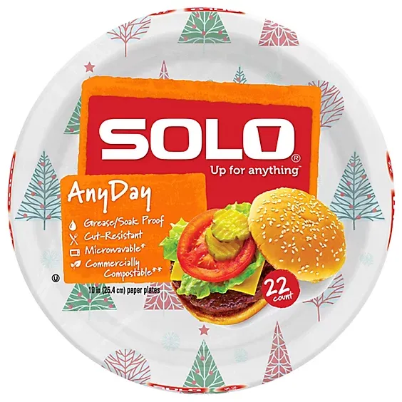 SOLO HEAVY DUTY 10.25" PLATES 12X22CT