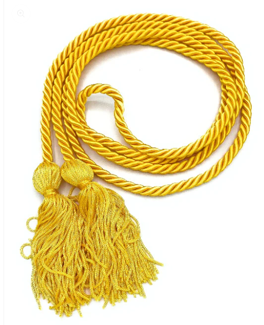 GOLD HONORS CORD - DOUBLE STRAND