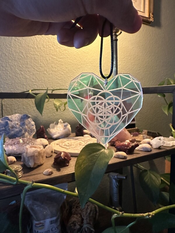 Sacred Geo Heart Necklace