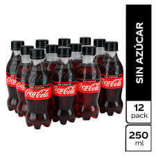 Coca cola 250 sin azúcar 250ml