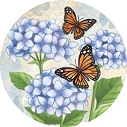 HYDRANGEA BUTTERFLY CAR COASTER