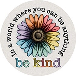 BE KIND FLOWER CAR COASTER