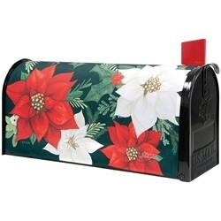 MAILBOX COVER-POINSETTIA HOLID