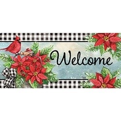 POINSETTIA BUCKET/CARDINAL MINI MAT INSERT