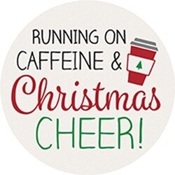 COASTER CAR-CAFFEINE &amp; CHEER