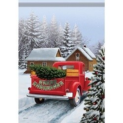 CHRISTMAS AT HOME DURASOFT GARDEN FLAG