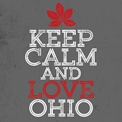 COASTER 4&quot; SQUARE-KEEP CALM OHIO