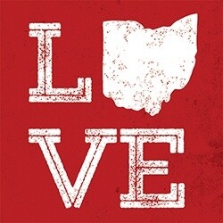 COASTER 4&quot; SQUARE-LOVE OHIO