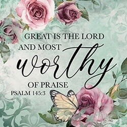 4&quot; SQUARE COASTER WORTHY OF PRAISE