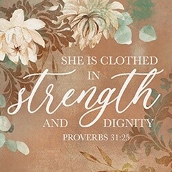 4&quot; SQUARE COASTER SHE IS CLOTHED