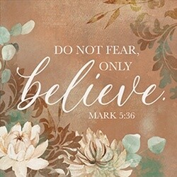 4&quot; SQUARE COASTER ONLY BELIEVE