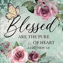 4&quot; SQUARE COASTER BLESSED