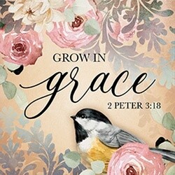 4&quot; SQUARE COASTER GROW IN GRACE