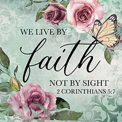 4&quot; SQUARE COASTER LIVE BY FAITH