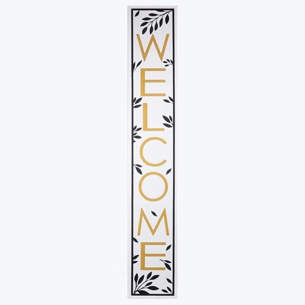 WOOD WELCOME PORCH DOOR LEANER