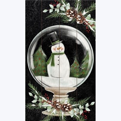 SNOWMAN GLOBE WALL ART