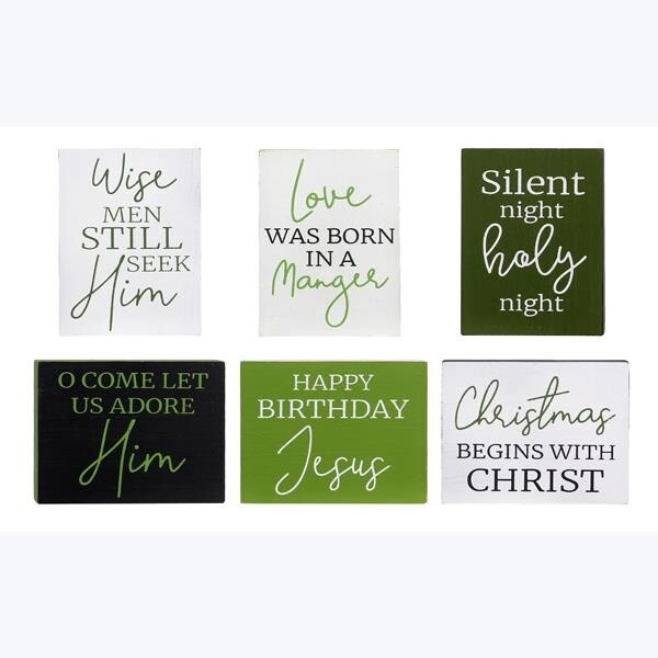 GREEN TABLE TOP CHRISTMAS SIGN