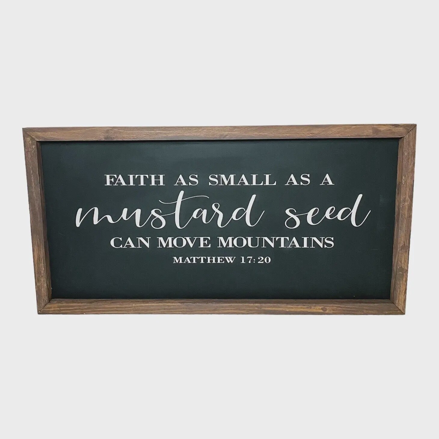 LG HANDMADE FRAMED SIGN- MUSTARD SEED