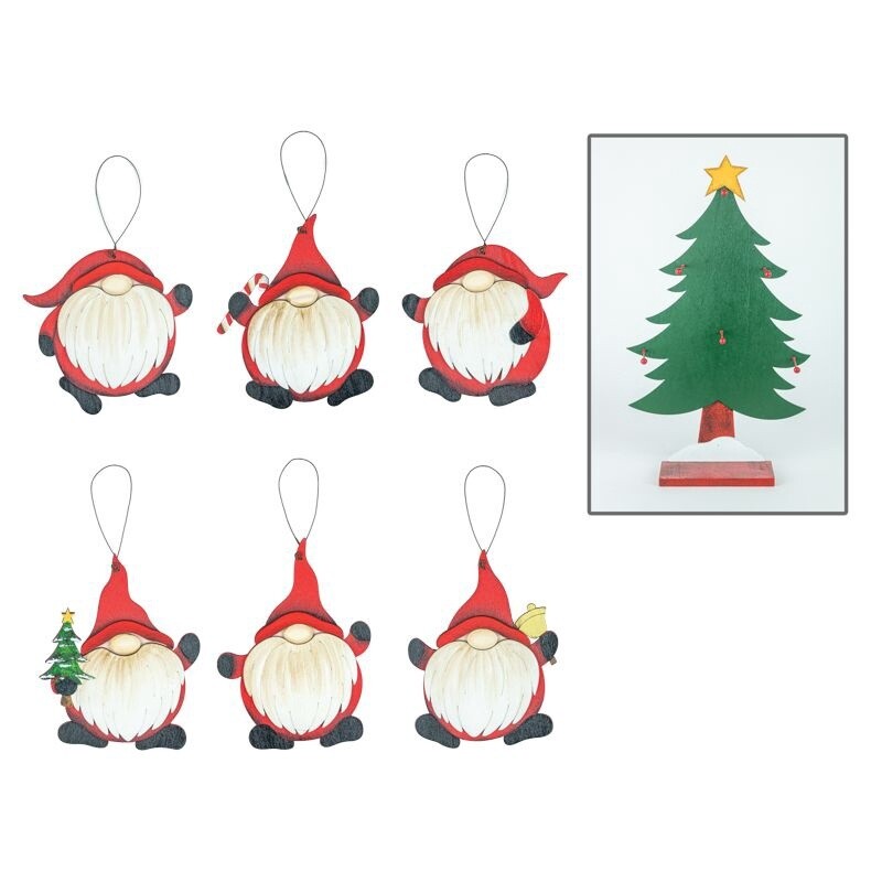 WOOD GNOME ORNAMENT