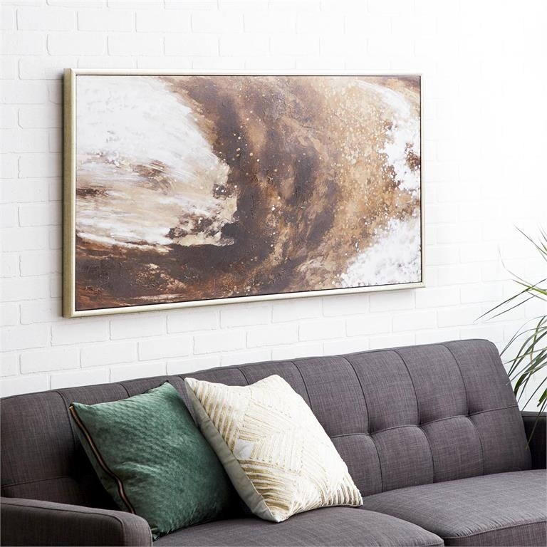 COSMOS FRAMED CANVAS ART 55&quot;W, 28&quot;H