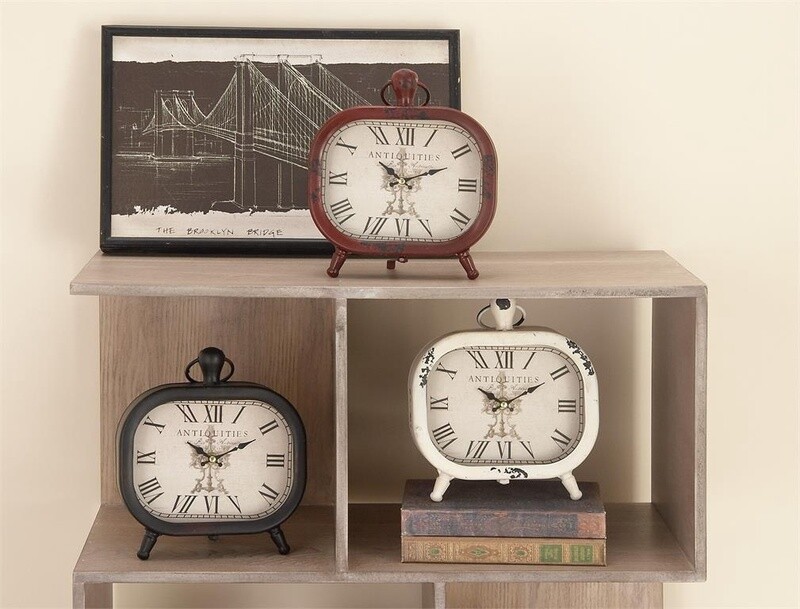 METAL CLOCK WITH RING TOP