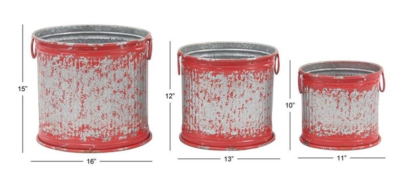 RED IRON FARMHOUSE PLANTER