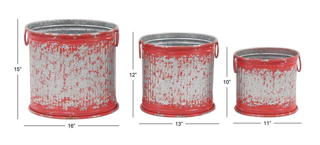 RED IRON FARMHOUSE PLANTER, Size: SM
