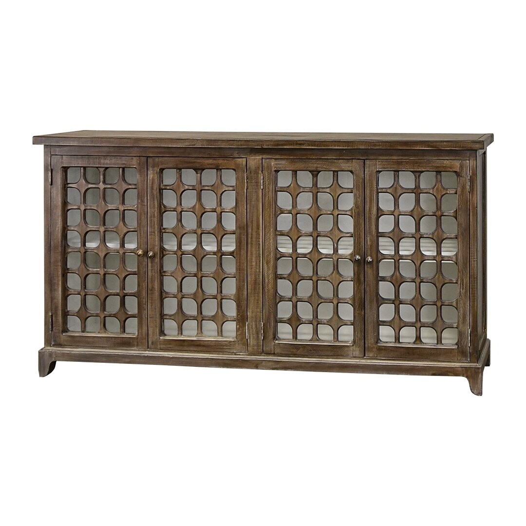 SANDIA 4 DOOR CONSOLE W/GLASS