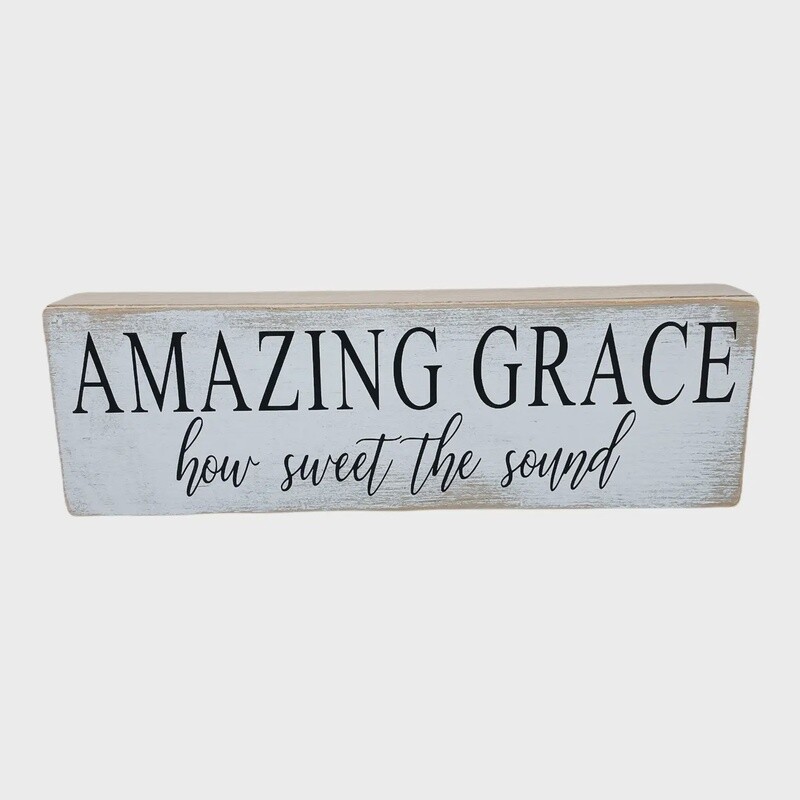 LONG FARMHOUSE SIGN - AMAZING GRACE