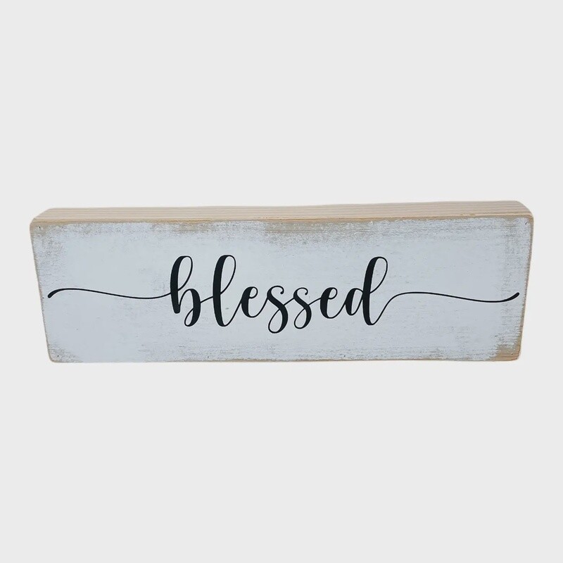 LONG FARMHOUSE SIGN- BLESSED