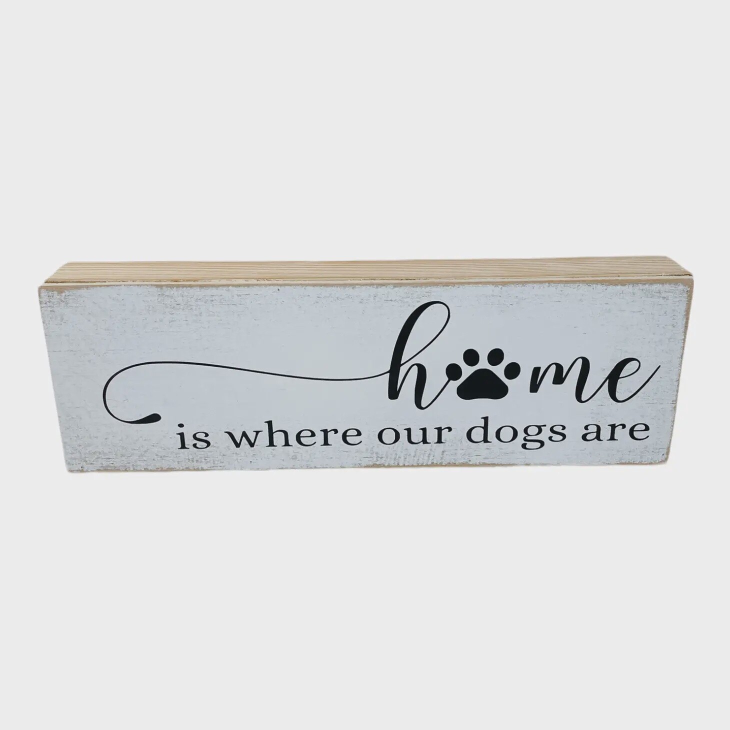 LONG FARMHOUSE SIGN - HOME IS WHERE...
