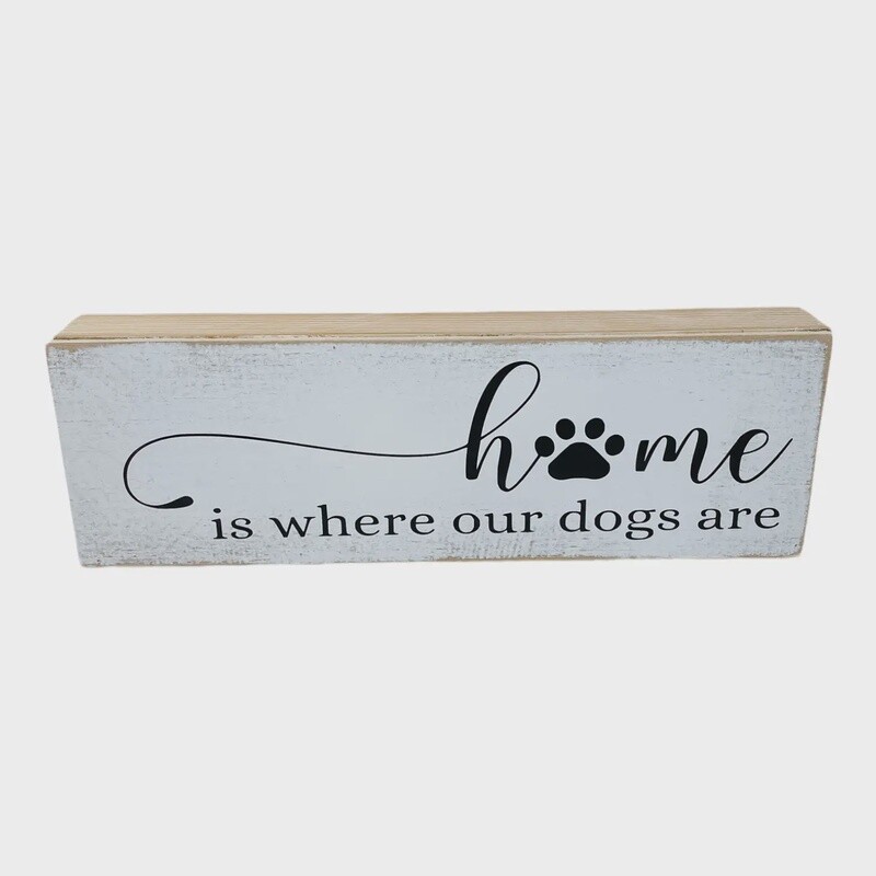 LONG FARMHOUSE SIGN - HOME IS WHERE...