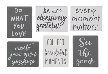 Wood Mini Block Signs ASST.