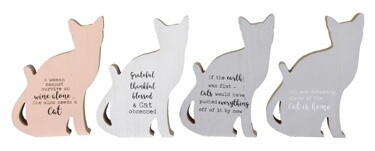 WOOD CAT CUT OUT BLOCK