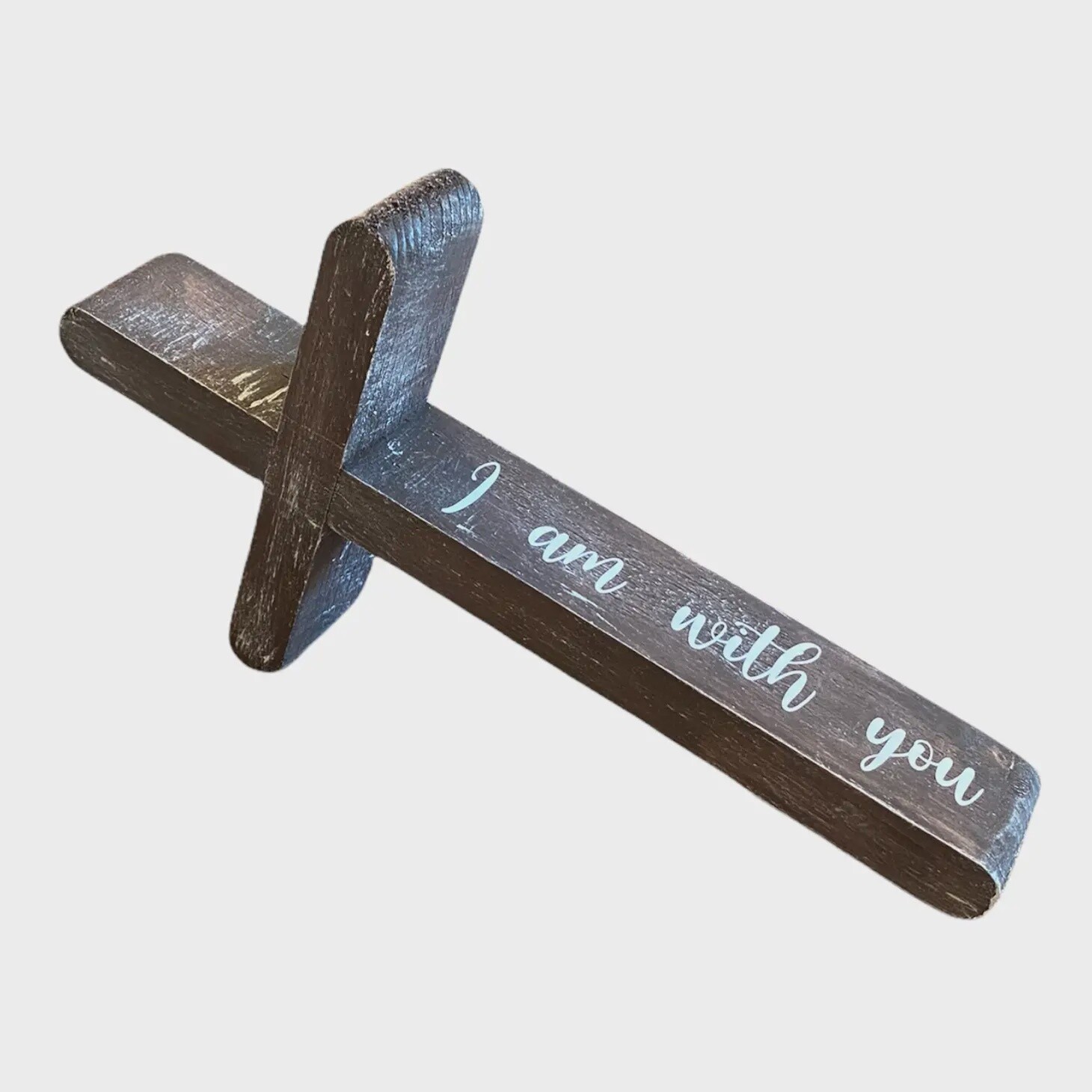 HANDMADE CROSS - I AM WITH YOU, Colour: BROWN