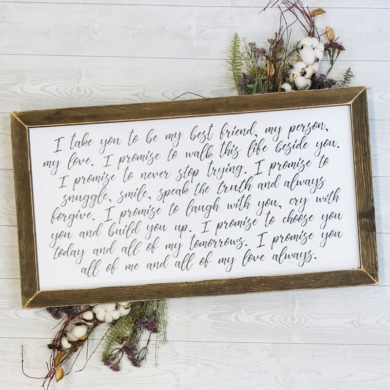 MY VOW -  HANDMADE IN THE USA