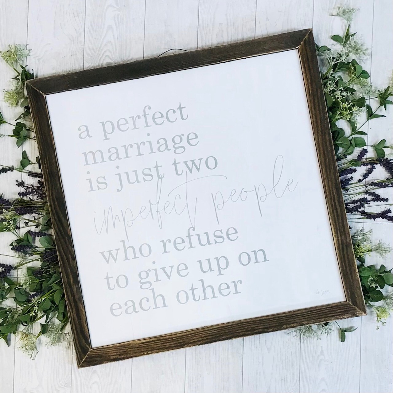 PERFECT MARRIAGE SIGN HANDMADE IN USA