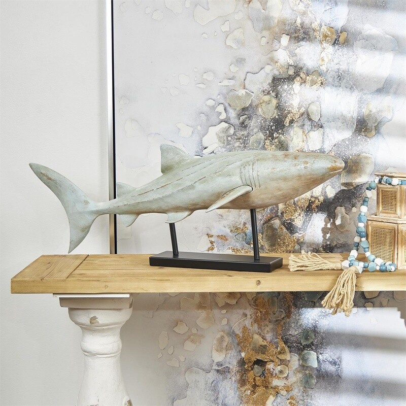 POLYSTONE SHARK SCULPTURE