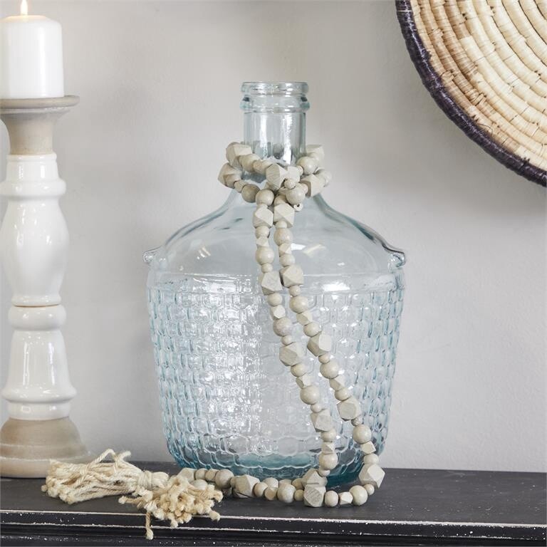 80" WOOD BEADS W/ TASSEL