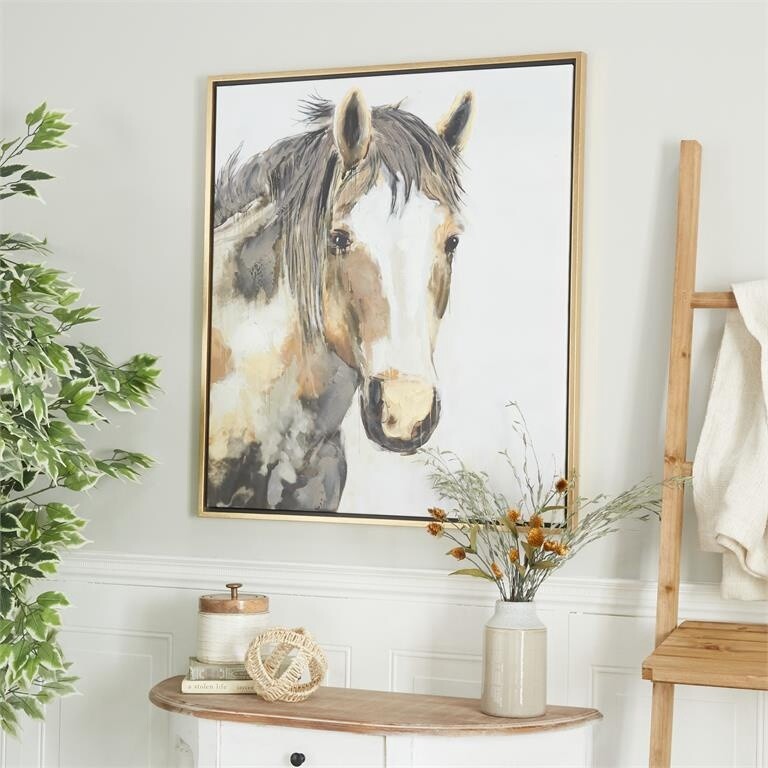 FRAMED Horses WALL ART 32&quot;W, 36&quot;H