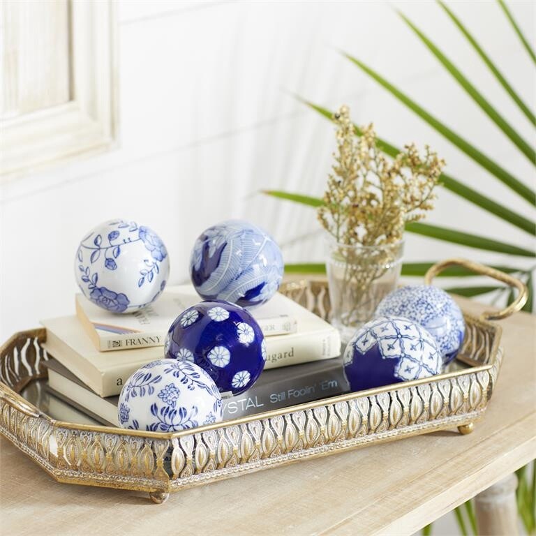 CERAMIC BLUE BALL ASSORTED
