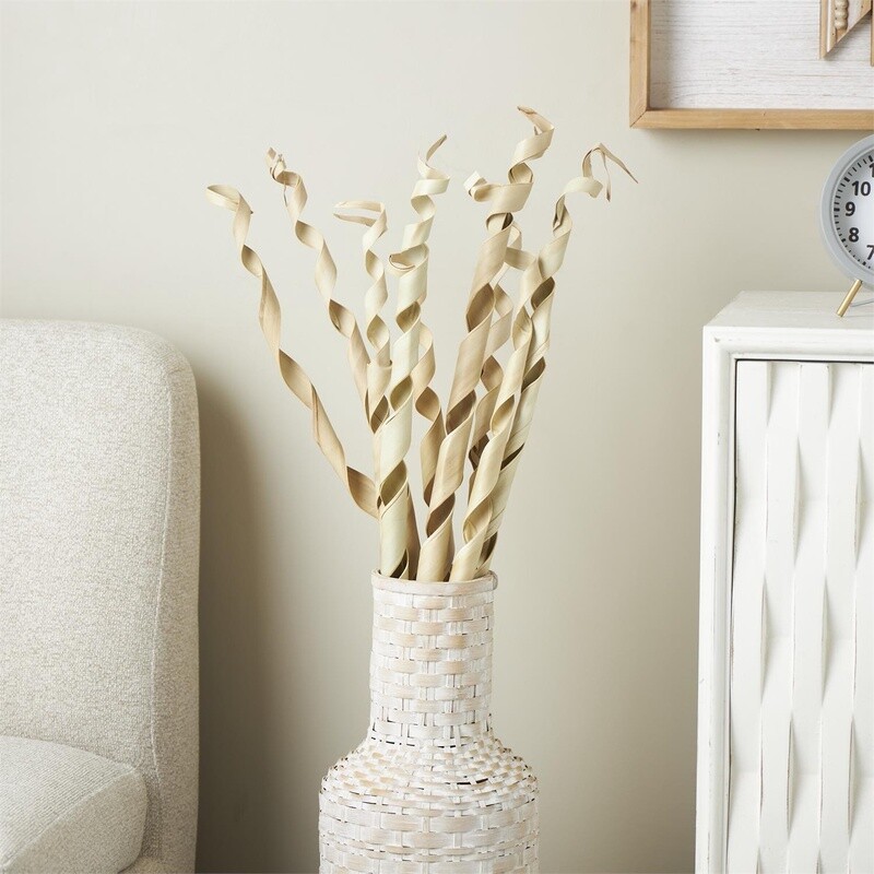 CREAM PALM LEAF ROLLED STICKS/BUNCH