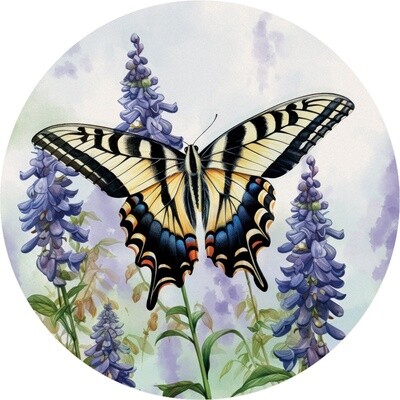 CAR COASTER PURPLE SWALLOWTAIL