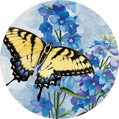 CAR COASTER BLUE SWALLOWTAIL