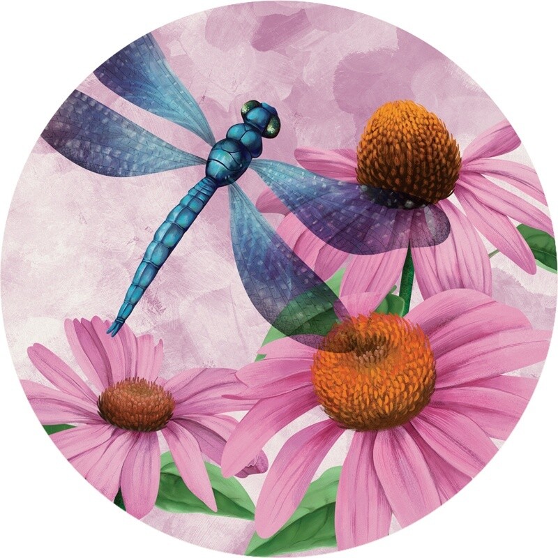 CAR COASTER NATURE DRAGONFLY