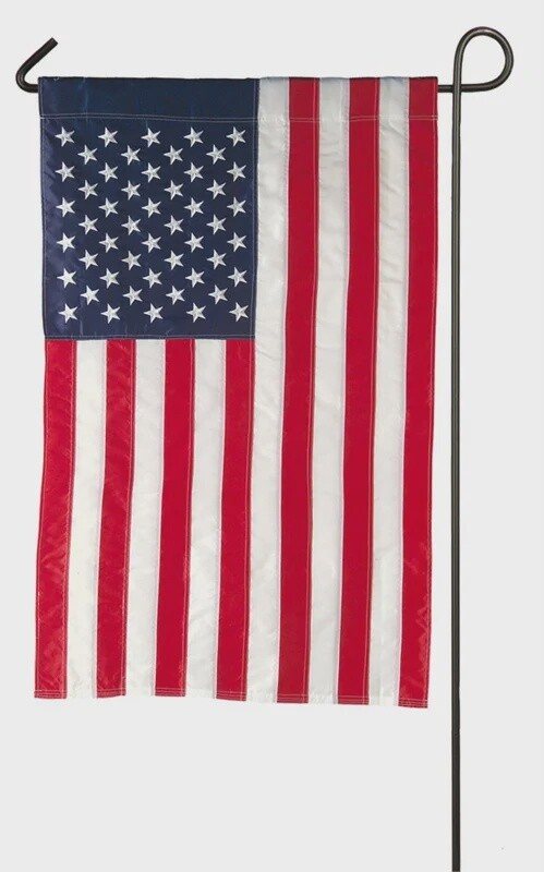 AMERICAN FLAG APPLIQUE GARDEN FLAG