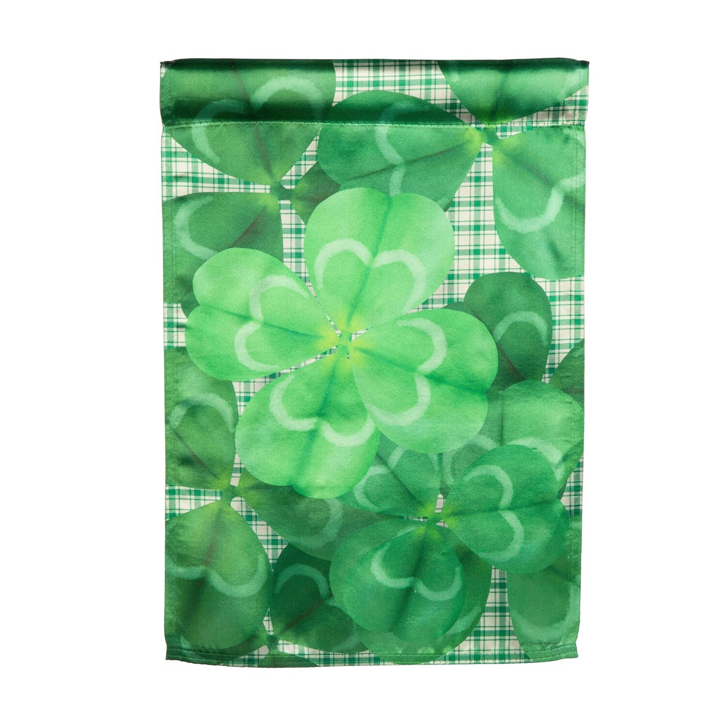 Lucky Clover Lustre Garden Flag